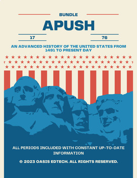Preview of FULL Year APUSH PowerPoint/Worksheet Bundle Resource!