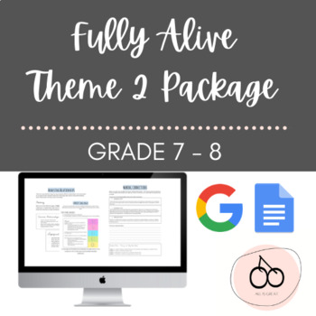 Preview of FULLY ALIVE - GRADE 7 - THEME 2 PACKAGE - CATHOLIC