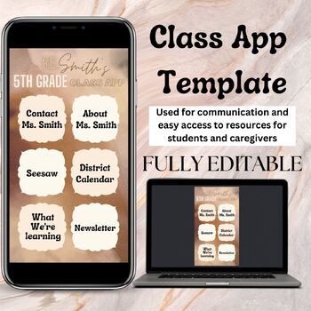 Preview of FULLY EDITABLE (Neutral Theme) Interactive Smart Class App Website Template