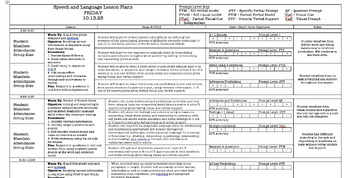 Preview of FULLY EDITABLE Speech Therapy Lesson Plan Template