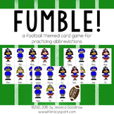 FUMBLE!  A Football Themed Abbreviations Game