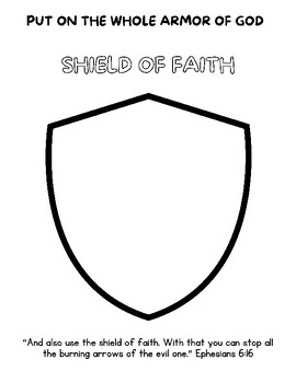 FUN Armor of God Shield of Faith Coloring Sheet Craft KidMin Decorate ...