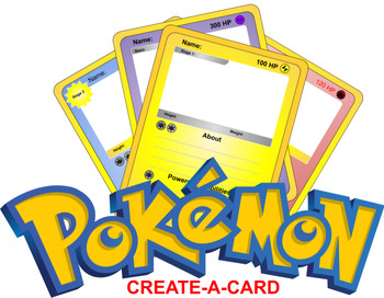 Preview of FUN Blank Pokémon Cards: Book Characters, Myths, History, Student Bios/Bulletins