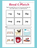 FUN CVC Word Family UG Worksheet Lift Flap Phonics Read Cu