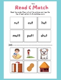 FUN CVC Word Family UT Worksheet Lift Flap Phonics Read Cu