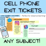 FUN Cell Phone Exit Tickets -- Any Subject!
