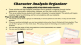 FUN! Character Analysis Activities! (Bookmarks included!)
