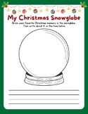 FUN Christmas Memory Snowglobe Draw & Write ELA Craft Prin