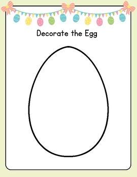 FUN Decorate the Egg Easter Printable Coloring Crafts Activity Egg Hunt ...