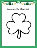 FUN Decorate the Shamrock St. Patricks Day Printable Color