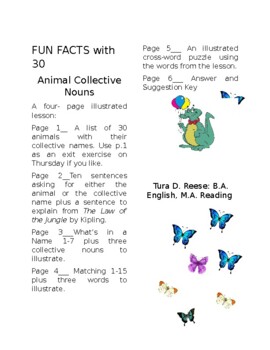 Preview of FUN FACTS WITH 30 COLLECTIVE NOUNS