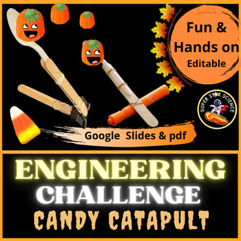 Preview of Halloween Candy Pumpkin Catapults Engineering Challenge STEM Activity FUN