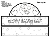 FUN Happy Earth Day Craft Hat Heart Globe CUTE Printable A