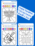 FUN! Happy Hanukkah Color by Number Math Worksheets Menora