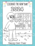FUN! Happy New Year Coloring Sheet Printable New Years Chi