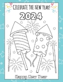 FUN! Happy New Year Coloring Sheet Printable New Years Fir