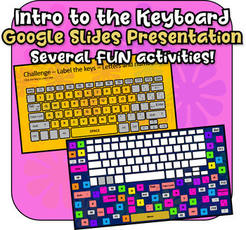Preview of FUN Keyboard Google Slides Games - Match and Label the Key - Technology STEM