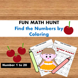 FUN MATH HUNT : Find the Numbers by Coloring.