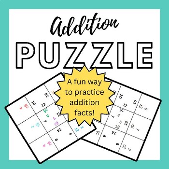 Preview of FUN Math Addition Facts Game/Puzzle