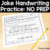 Handwriting Practice Jokes Print and Go No Prep