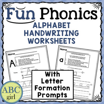 Preview of FUN PHONICS Alphabet Handwriting Worksheets