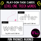 FUN PHONICS Grade One Trick Word Center 4x6 Play-Doh Task Cards