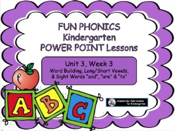 Preview of FUN PHONICS Kindergarten POWER POINT Lessons KINDERGARTEN Unit 3 Week 3