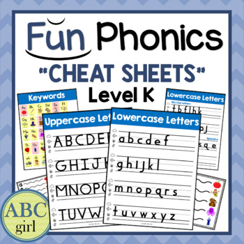 Preview of FUN PHONICS Kindergarten Printable Cheat Sheets
