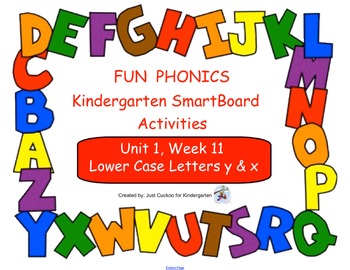 Preview of FUN PHONICS Kindergarten SmartBoard Lessons! KINDERGARTEN Unit 1, Week 11