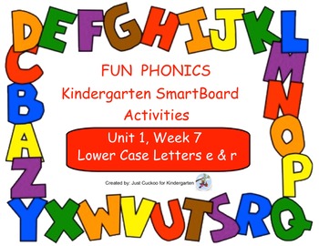 Preview of FUN PHONICS Kindergarten SmartBoard Lessons! KINDERGARTEN Unit 1, Week 7