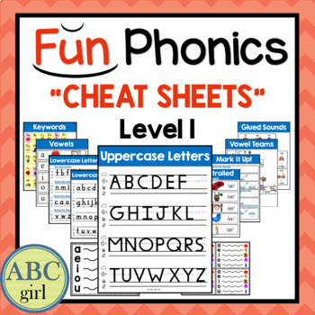 Preview of FUN PHONICS  Level 1 Cheat Sheets