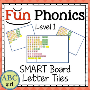 Preview of FUN PHONICS Level 1 SMARTBoard Letter Tiles