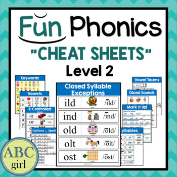 Preview of FUN PHONICS Level 2  Cheat Sheets