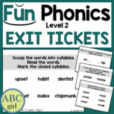 FUN PHONICS Level 2 Exit Tickets or Exit Slips