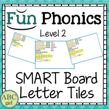 Preview of FUN PHONICS Level 2 SMART Board Letter Tiles