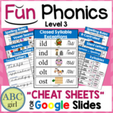 FUN PHONICS Level 3 Cheat Sheets for Google Slides