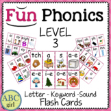 FUN PHONICS Level 3 Letter  Keyword  Sound Flash Cards