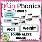 FUN PHONICS Level 3 Sound Alike Cards