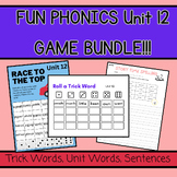 FUN PHONICS UNIT 12 BUNDLE- Games for Trick Words, Unit Wo