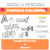 FUN Phonics Coloring Pages BUNDLE | Digital Learning | Printable