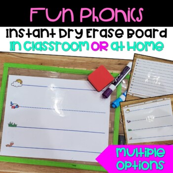 Preview of FUN Phonics Dry Erase Board | Mat | Distance Learning Printable | K