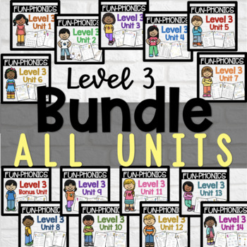 Preview of FUN Phonics - LEVEL 3 BUNDLE - ALL UNITS