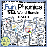 FUN Phonics Kindergarten Trick Word Sight Words Bundle