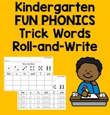 FUN Phonics | Kindergarten | Trick Words Roll and Write