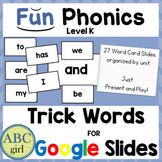 FUN Phonics Kindergarten Trick Words or Sight Words for Go