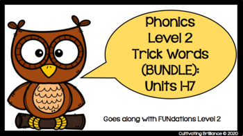 Preview of FUN Phonics Level 2 Trick Words BUNDLE: Units 1-17