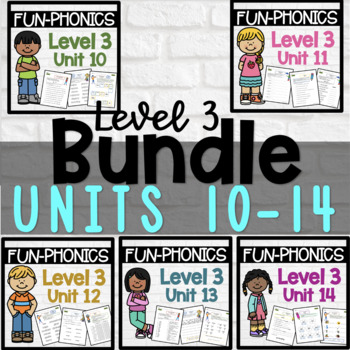 Preview of FUN Phonics Level 3 Units 10-14 BUNDLE