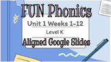FUN Phonics Level K Unit 1, Weeks 1-12 Digital Lesson Supp