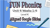 FUN Phonics Level K Unit 4, Weeks 1-4 Digital Lesson Suppo