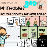 FUN Phonics | 3rd level 3 letter keyword sound flashcards 